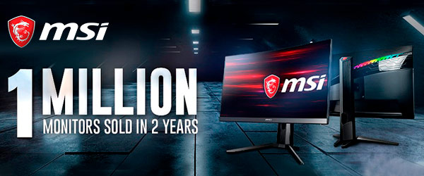 MSI celebra 1 millón de monitores gaming vendidos en tan solo 2 años